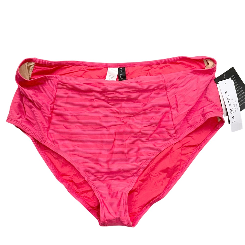 La Blanca Swim‎ Bottom Women 22W Hot Pink Tummy Control Lined